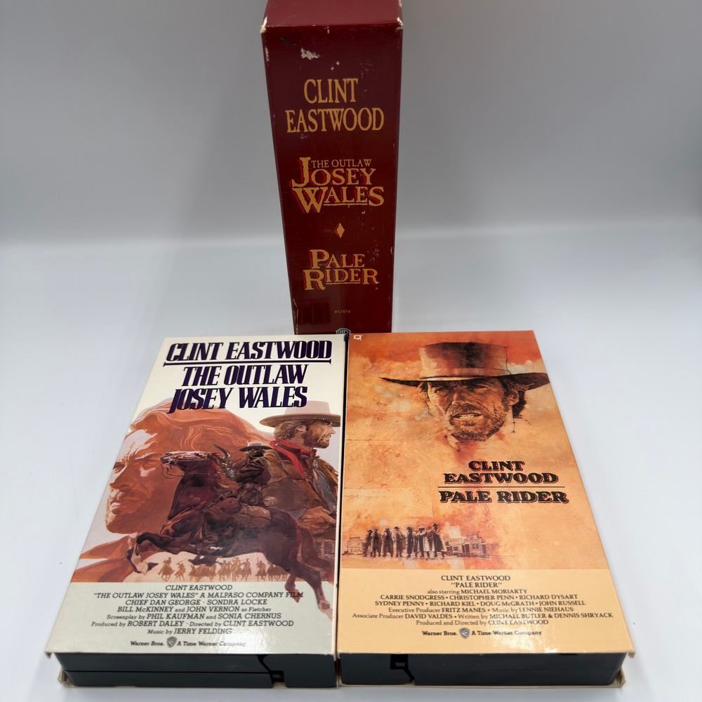 Clint Eastwood VHS Set The Outlaw Josey Wales Pale Rider Warner Home Video Tapes